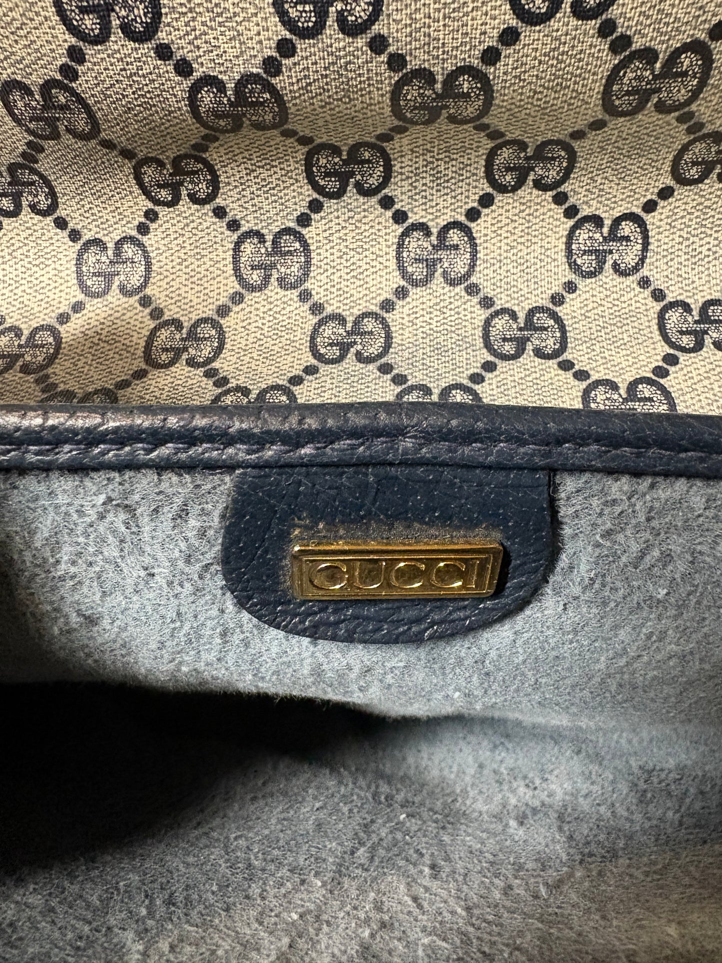 Vintage Navy Gucci Crossbody