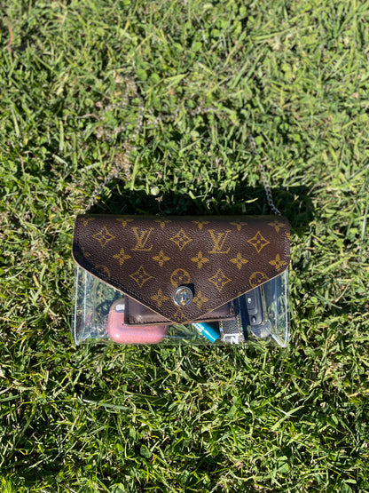 Medium LV Upcycled Stadium Approved Clear Handbag